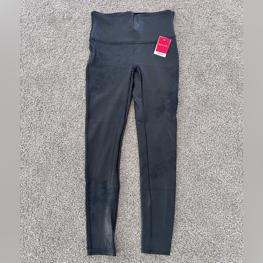 NWT - SPANX Black Faux Leather Leggings